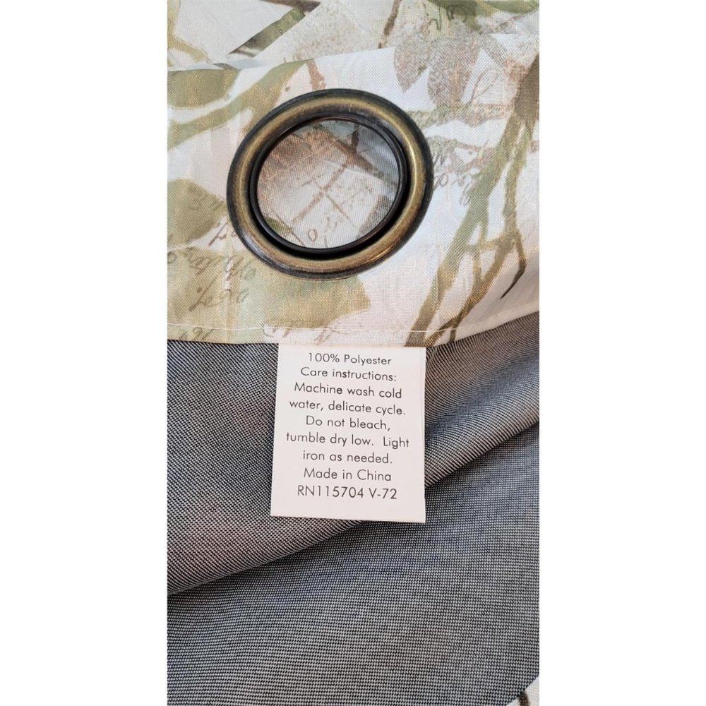 3 Achim Tranquil Lined Grommet Black Out Curtain Greenery Panels 50x84 NEW - Picture 8 of 16
